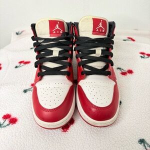 Jordan Kids Red and White Sneakers